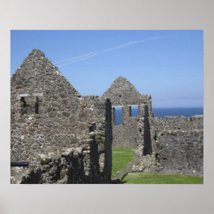 Póster Castillo de Dunluce cerca de Bushmills y Portrush,