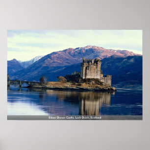 Póster Castillo de Eileen Donan, lago Duich, Escocia