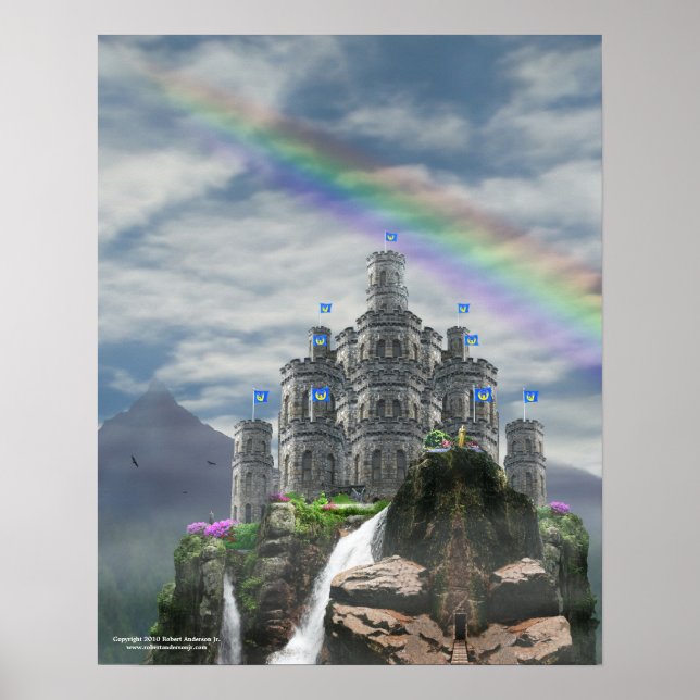 Póster Castillo de Fantasy 16x20 Poster (Frente)
