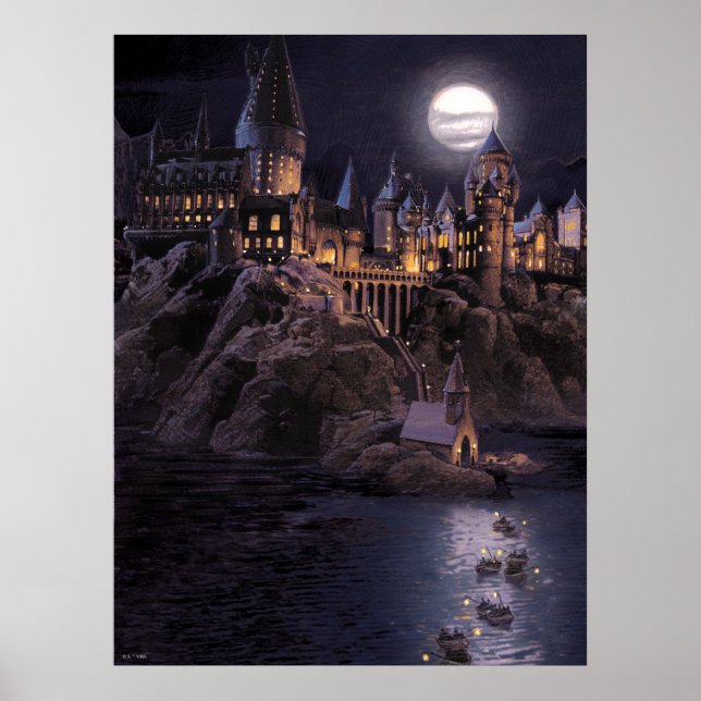 Póster Castillo de Harry Potter | Gran lago a Hogwarts (Frente)