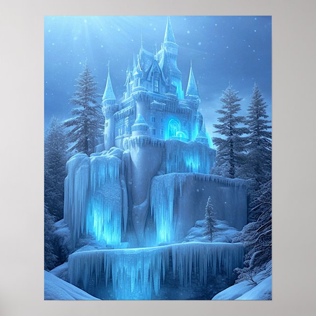 Póster Castillo de hielo de sueños congelados (Frente)