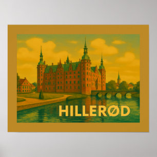 Póster Castillo de Hillerød Dinamarca