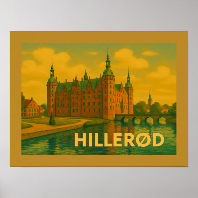 Póster Castillo de Hillerød Dinamarca (Frente)