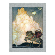 Castillo de John Bauer de las nubes Rosy