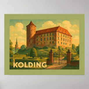 Póster Castillo de Kolding, Dinamarca