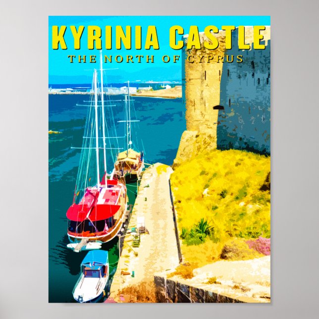 Póster castillo de kyrenia - el norte de chipre (Frente)