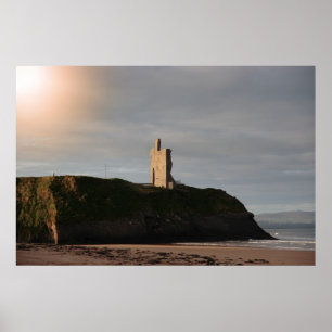 Póster castillo de la playa del ballybunion y poster de