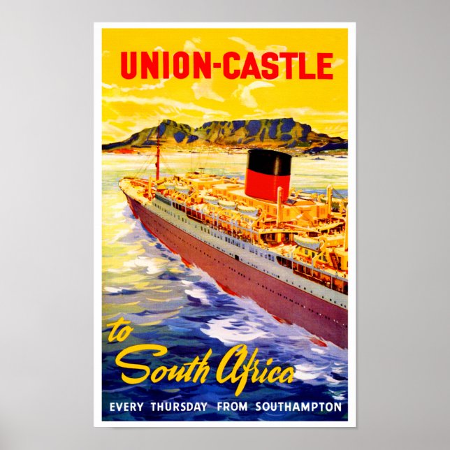 Póster Castillo de la Unión a Sudáfrica (Frente)