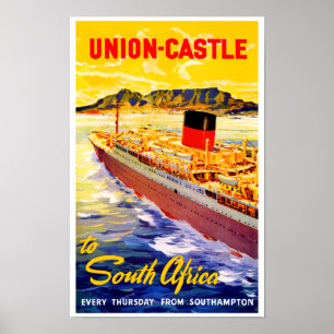 Póster Castillo de la unión a Suráfrica