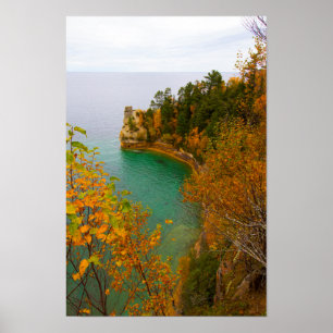 Póster Castillo de Miner en otoño, Michigan