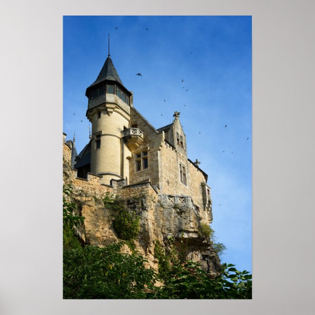 Póster castillo de Montfort, Dordoña, Francia (Frente)