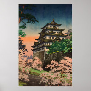 Póster Castillo de Nagoya 1937 por Tsuchiya Koitsu