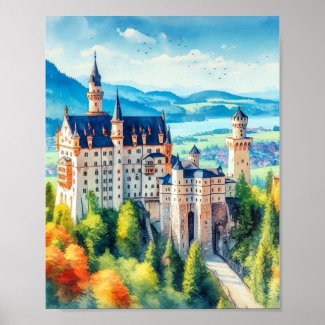 Póster Castillo de Neuschwanstein (Frente)