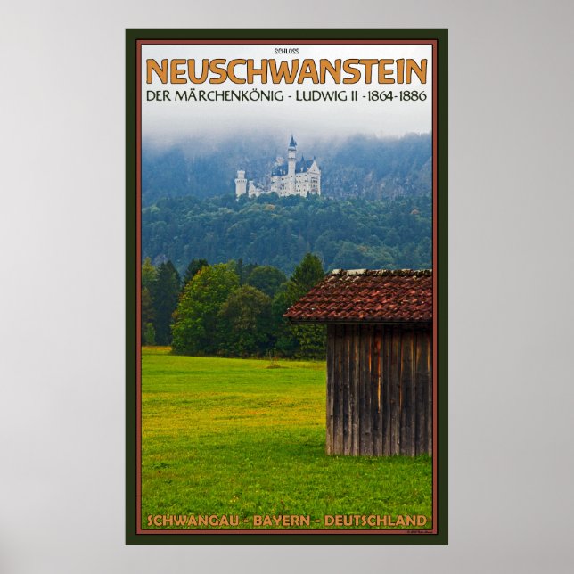 Póster Castillo de Neuschwanstein (Frente)