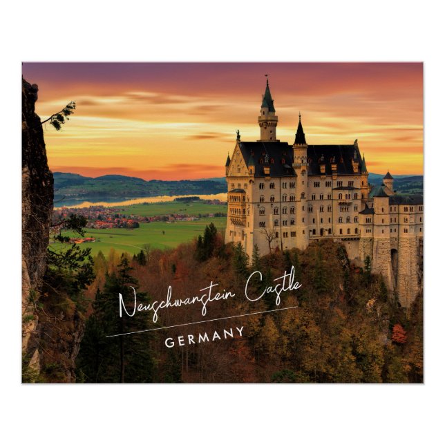 Póster Castillo de Neuschwanstein Alemania (Anverso)