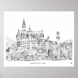 Póster Castillo de Neuschwanstein Alemania