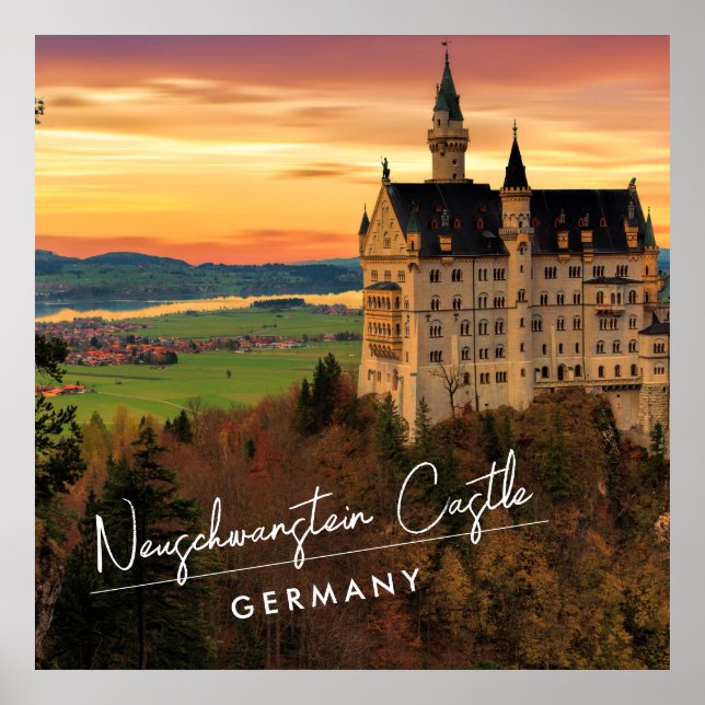 Póster Castillo de Neuschwanstein Alemania (Frente)