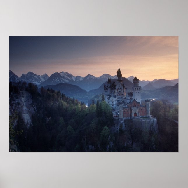 Póster Castillo de Neuschwanstein, construido a finales d (Frente)
