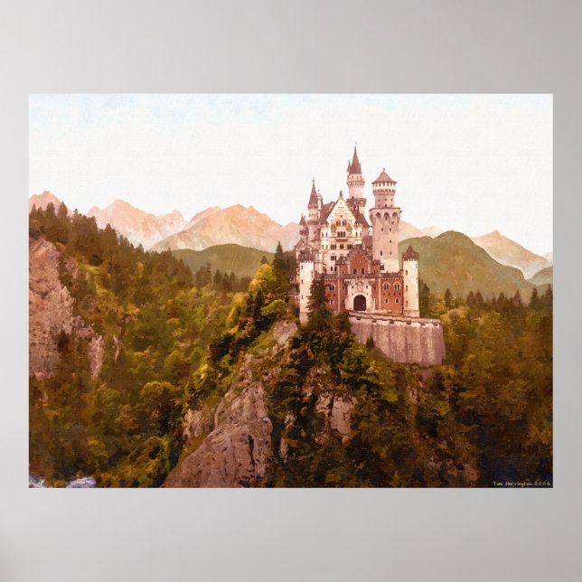 Póster Castillo de Neuschwanstein II (Frente)