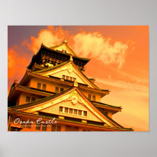 Póster Castillo de Osaka (versión atardecer)