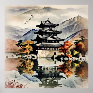 Póster Castillo de Otoño