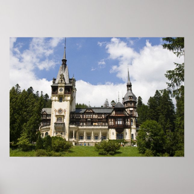 Póster Castillo de Peles del siglo XVIII, Sinaia, Rumanía (Frente)