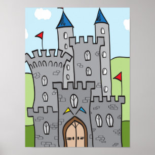 Póster Castillo de Personalizado Cute