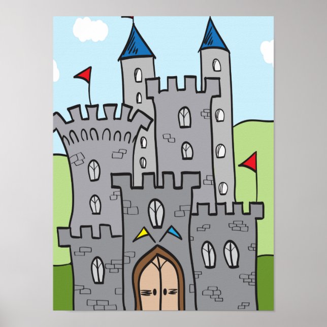 Póster Castillo de Personalizado Cute (Frente)