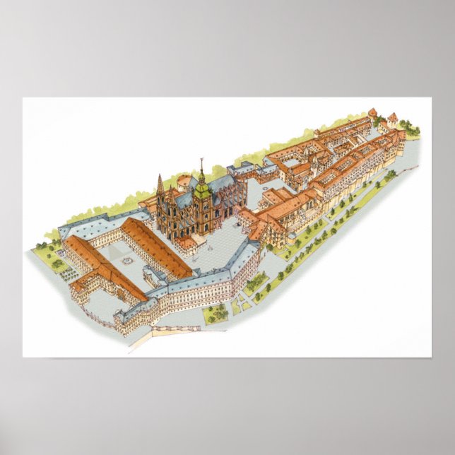 Póster Castillo de Praga. República Checa de Praga (Frente)