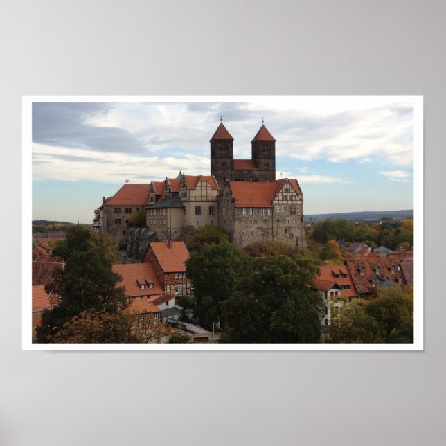 Póster Castillo de Quedlinburg, Harz, Alemania (Frente)