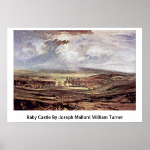 Póster Castillo de Raby por Joseph Mallord William Turner