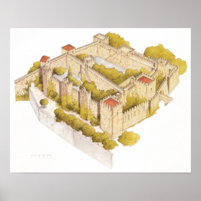 Póster Castillo de San Jorge. Lisboa Portugal (Frente)