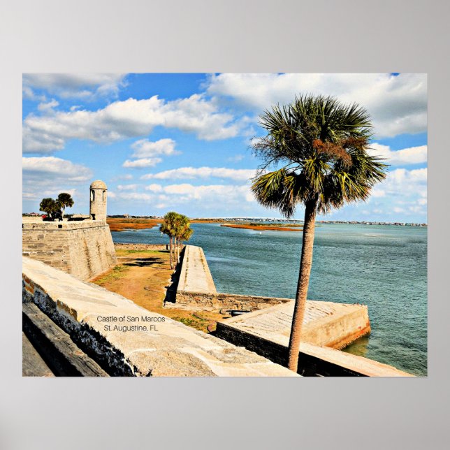 Póster Castillo de San Marcos, St. Augustine, FL (Frente)