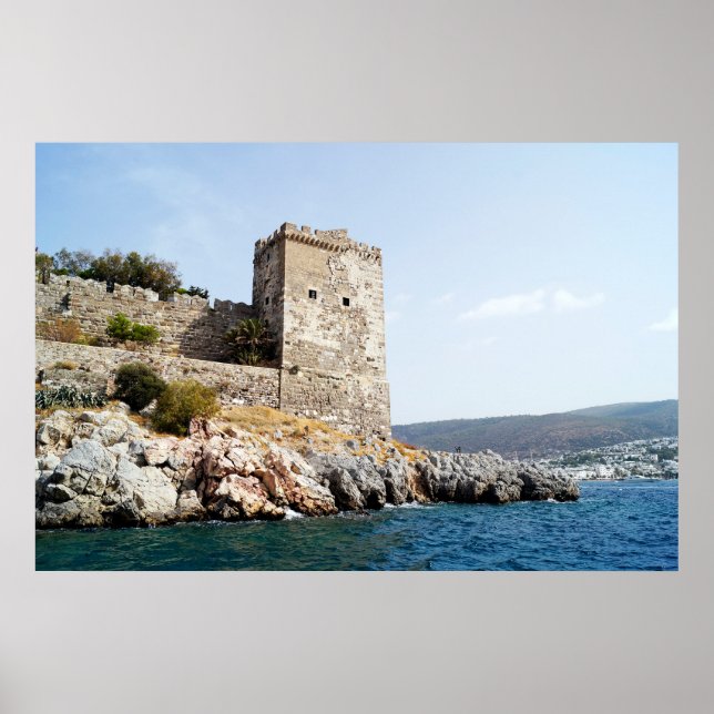 Póster Castillo de San Pedro en Bodrum, Turkiye (Frente)
