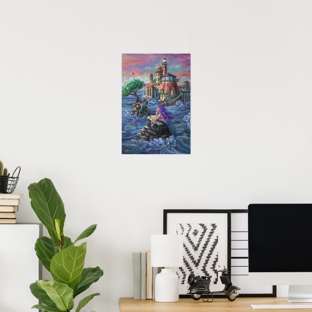 Póster Castillo de Sirena (Oficina en casa)