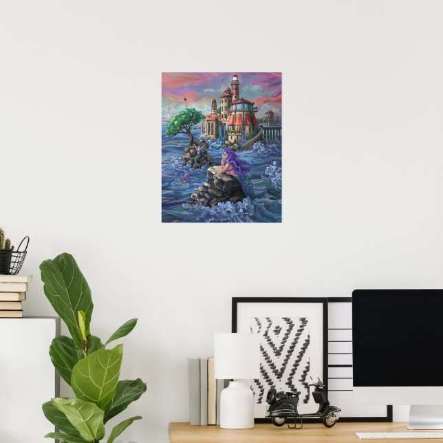 Póster Castillo de Sirena (Oficina en casa)