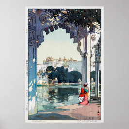 Póster Castillo de Udaipur, India, Hiroshi Yoshida