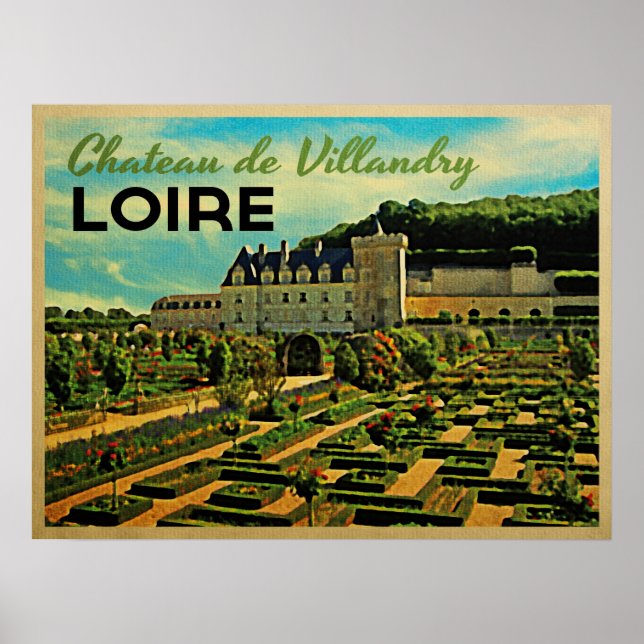Póster Castillo de Villandry Loire (Frente)