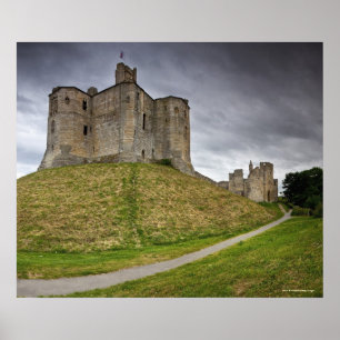 Póster Castillo de Warkworth en Northumberland,