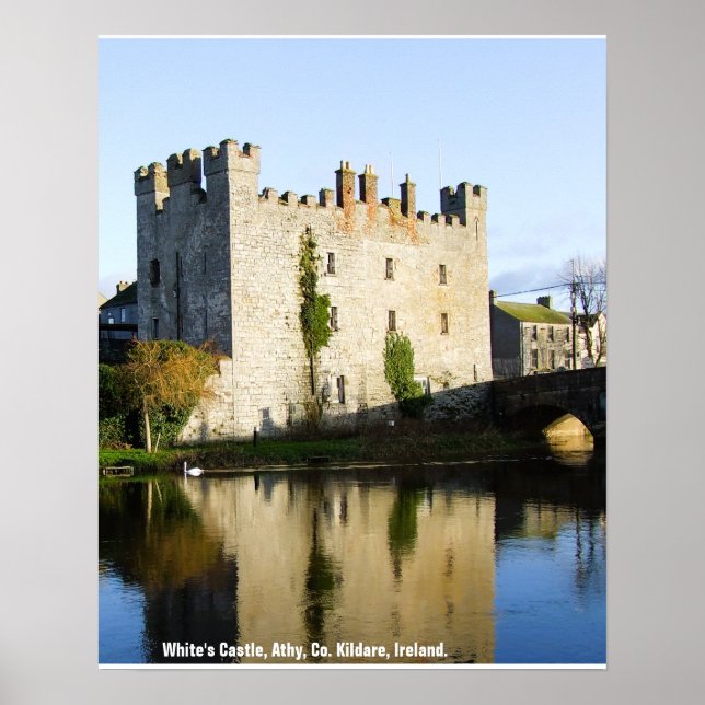 Póster Castillo de White, Athy, Condado de Kildare, Irlan (Frente)