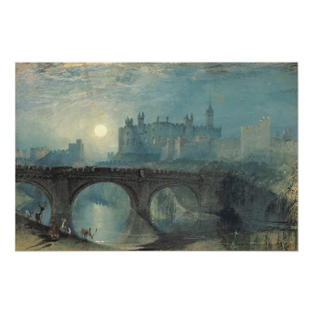 Póster Castillo de William Turner Alnwick (Anverso)