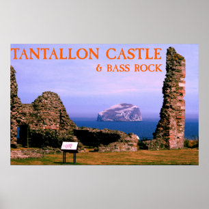 Póster castillo del tantallon y roca del bajo