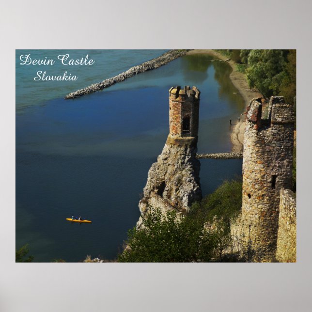 Póster Castillo Devin Eslovaquia Viajar Foto de la torre  (Frente)