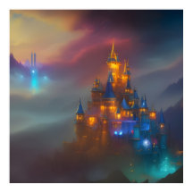 Castillo Dorado oro azul fantasía mágico 5