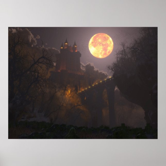 Póster Castillo Drácula (24x18) (Frente)