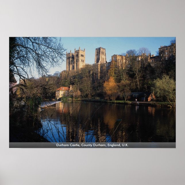 Póster Castillo Durham, Condado de Durham, Inglaterra, Re (Frente)
