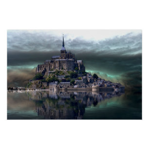 Póster Castillo en el agua