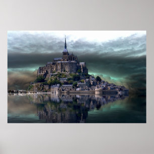 Póster Castillo en el agua