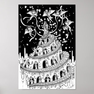 Póster Castillo en espiral. Celebración para la reina.