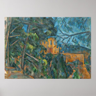 Póster Castillo francés Noir, 1900-04 de Paul Cezanne el